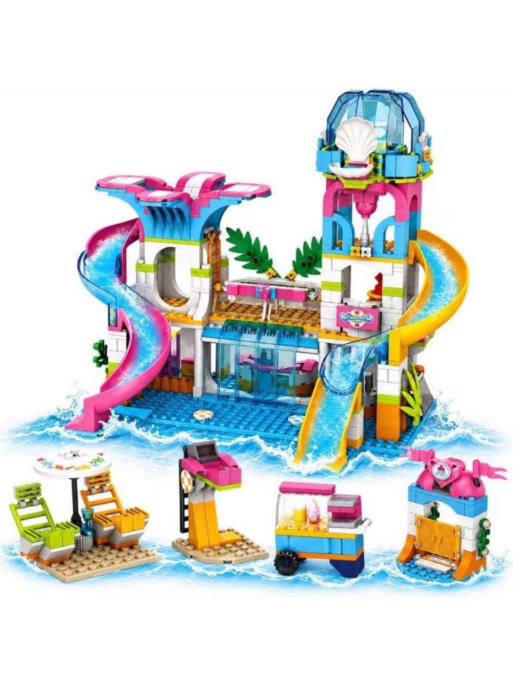 Water Park Building Block Set for Kids | Fun Birthday Gift for Girls